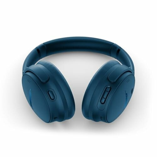 Blue wireless over-ear headphones